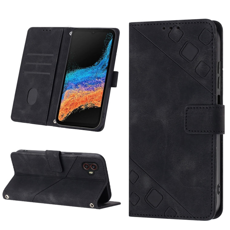 For Samsung Galaxy Xcover6 Pro Skin-feel Embossed Leather Phone Case