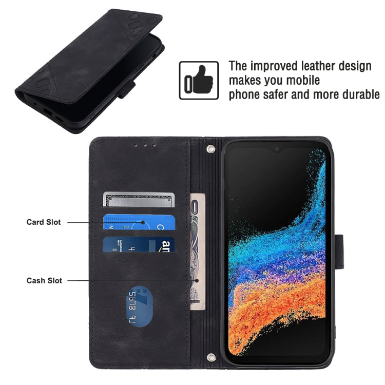 For Samsung Galaxy Xcover6 Pro Skin-feel Embossed Leather Phone Case