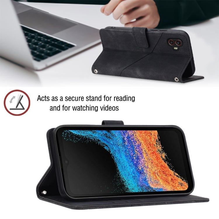 For Samsung Galaxy Xcover6 Pro Skin-feel Embossed Leather Phone Case