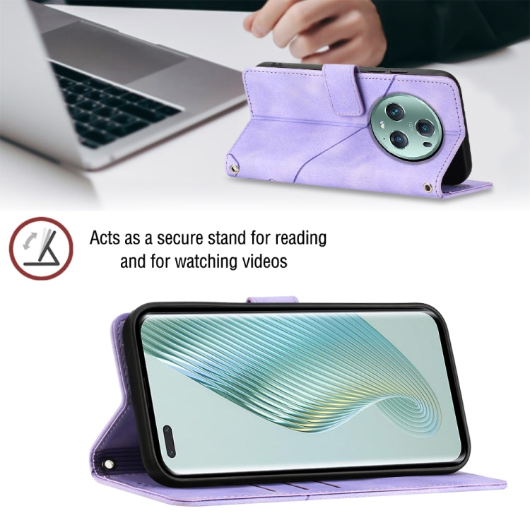 For Honor Magic5 Pro Skin-feel Embossed Leather Phone Case