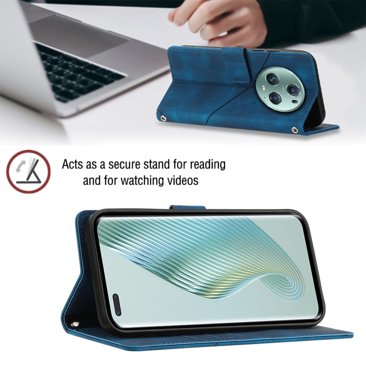 For Honor Magic5 Pro Skin-feel Embossed Leather Phone Case