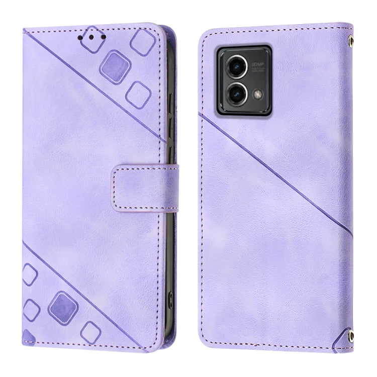For Motorola Moto G Stylus 5G 2023 Skin-feel Embossed Leather Phone Case