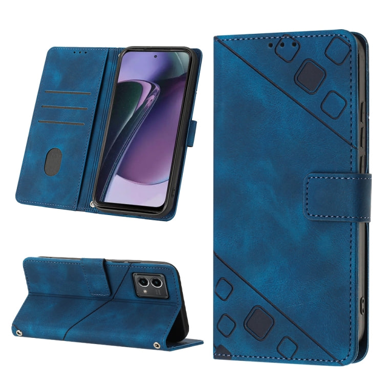 For Motorola Moto G Stylus 5G 2023 Skin-feel Embossed Leather Phone Case