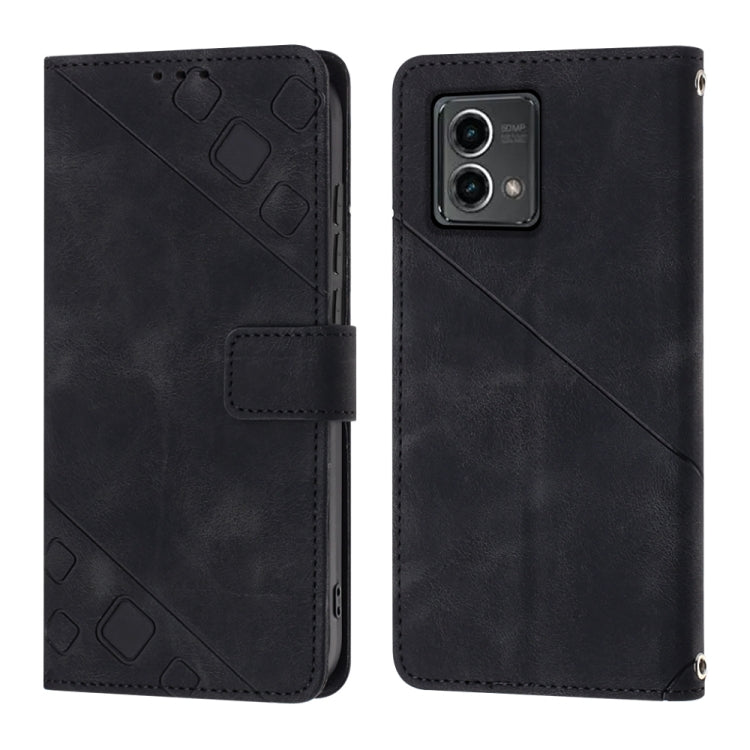 For Motorola Moto G Stylus 5G 2023 Skin-feel Embossed Leather Phone Case