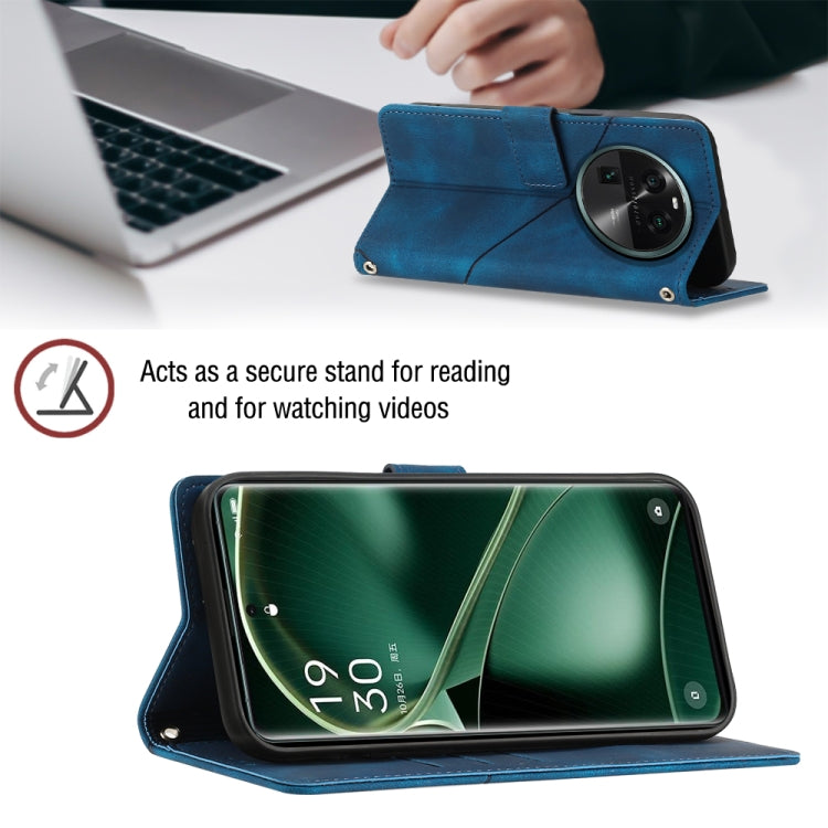 For OPPO Find X6 Skin-feel Embossed Leather Phone Case