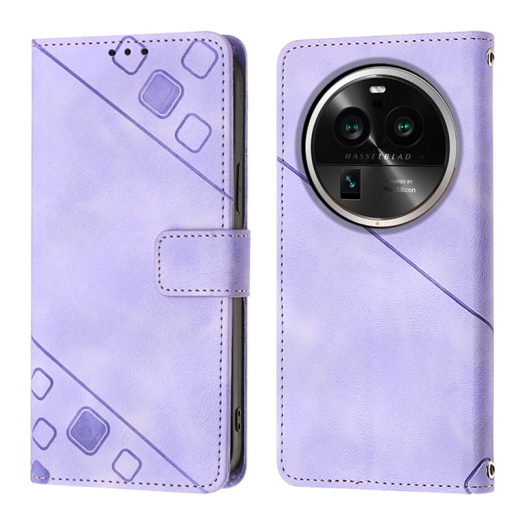 For OPPO Find X6 Pro Skin-feel Embossed Leather Phone Case