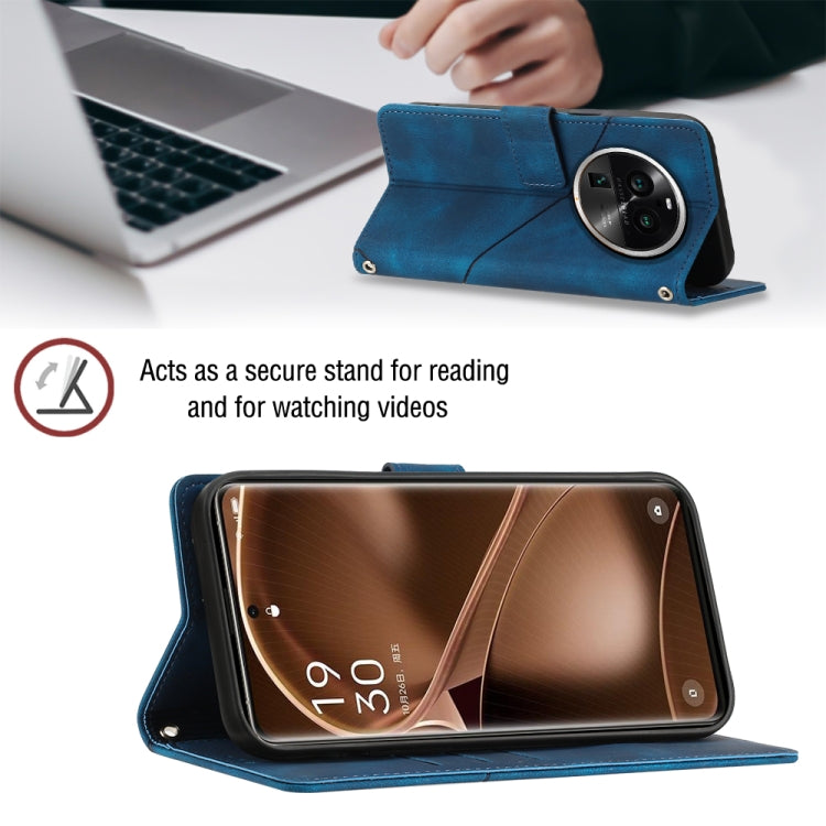 For OPPO Find X6 Pro Skin-feel Embossed Leather Phone Case