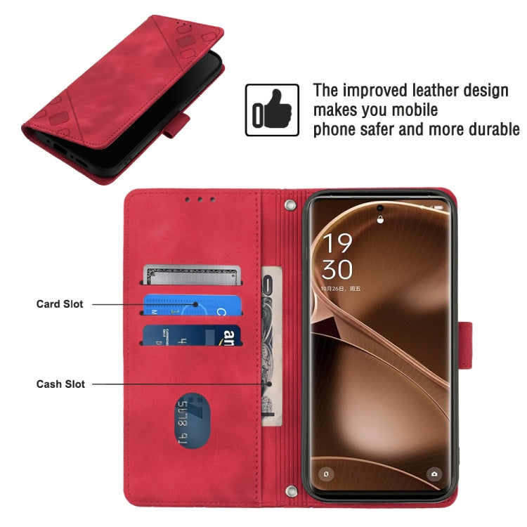 For OPPO Find X6 Pro Skin-feel Embossed Leather Phone Case