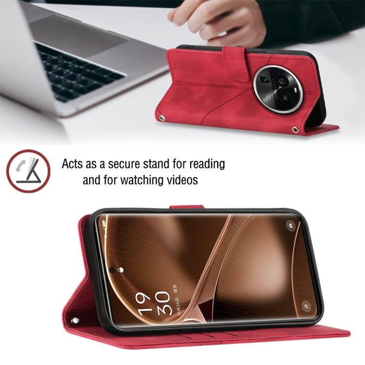 For OPPO Find X6 Pro Skin-feel Embossed Leather Phone Case