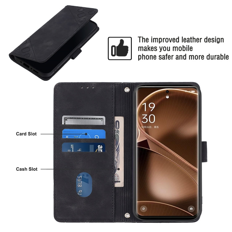 For OPPO Find X6 Pro Skin-feel Embossed Leather Phone Case