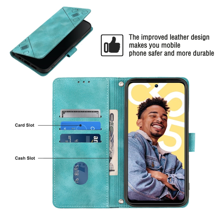 For Realme C55 Skin-feel Embossed Leather Phone Case