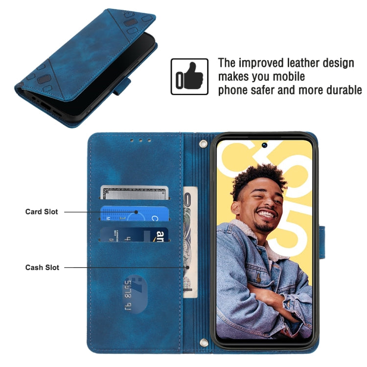 For Realme C55 Skin-feel Embossed Leather Phone Case