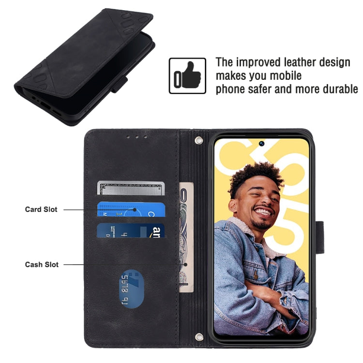 For Realme C55 Skin-feel Embossed Leather Phone Case