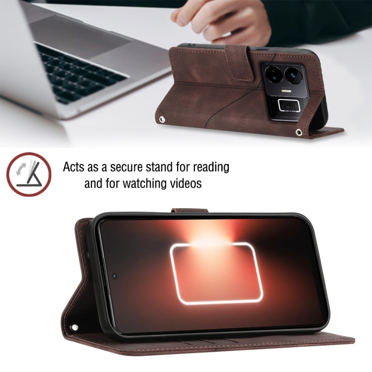 For Realme GT Neo 5 5G / GT3 Skin-feel Embossed Leather Phone Case