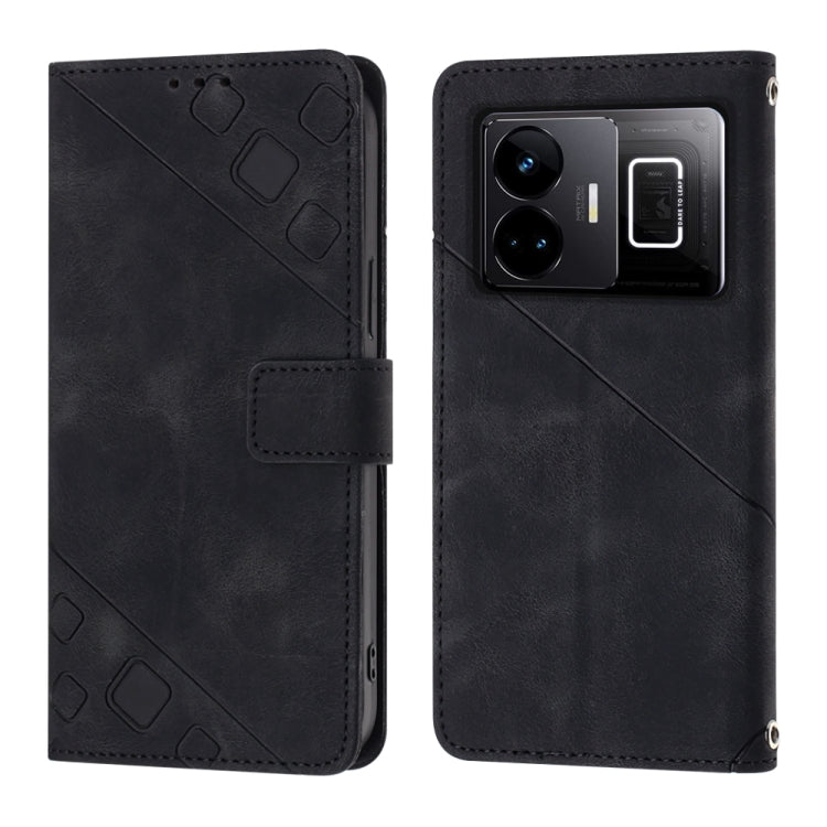 For Realme GT Neo 5 5G / GT3 Skin-feel Embossed Leather Phone Case