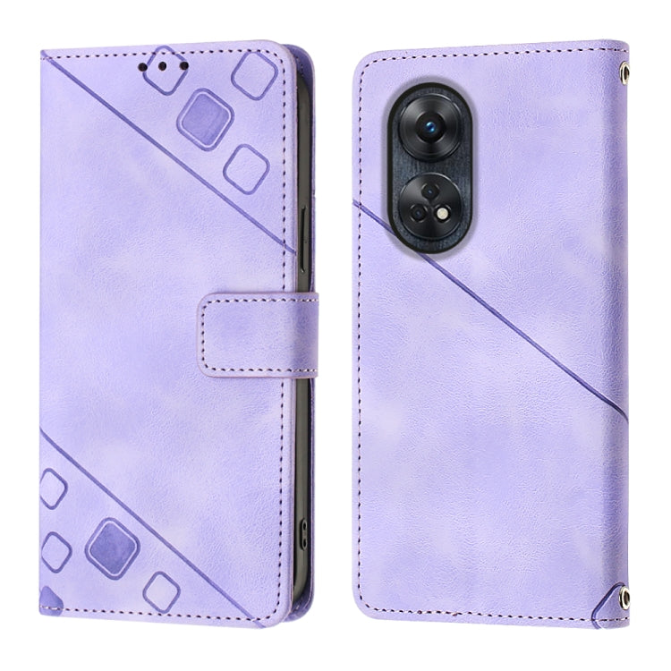 For OPPO Reno8 T 4G Foreign Skin-feel Embossed Leather Phone Case