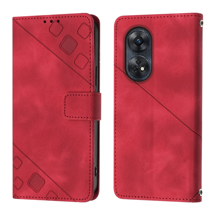 For OPPO Reno8 T 4G Foreign Skin-feel Embossed Leather Phone Case
