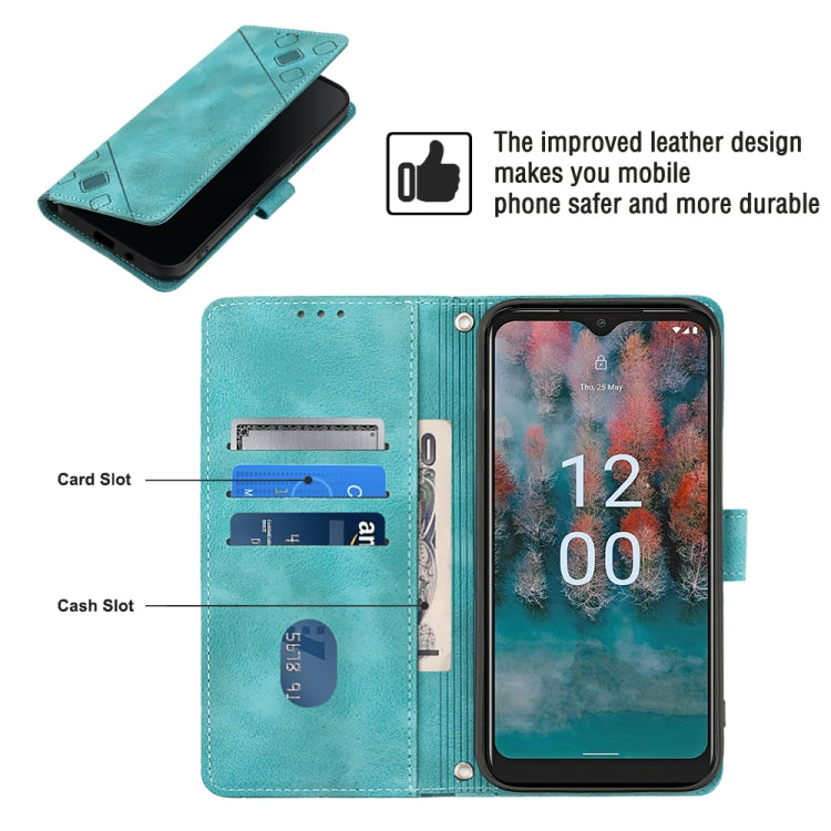 For Nokia C12 Skin-feel Embossed Leather Phone Case