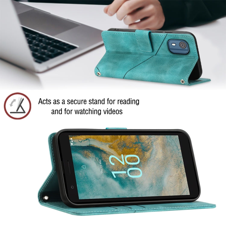 For Nokia C02 Skin-feel Embossed Leather Phone Case