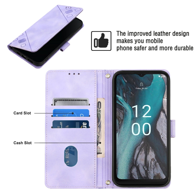 For Nokia C22 Skin-feel Embossed Leather Phone Case