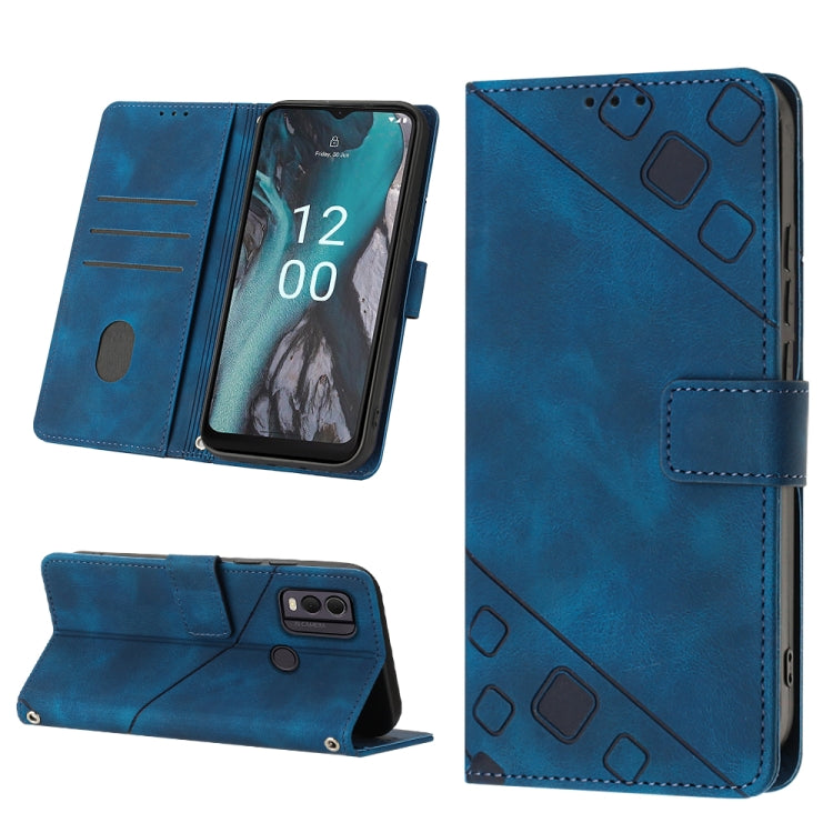 For Nokia C22 Skin-feel Embossed Leather Phone Case