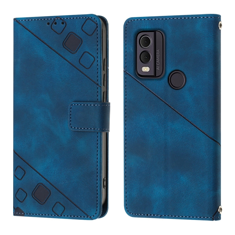 For Nokia C22 Skin-feel Embossed Leather Phone Case