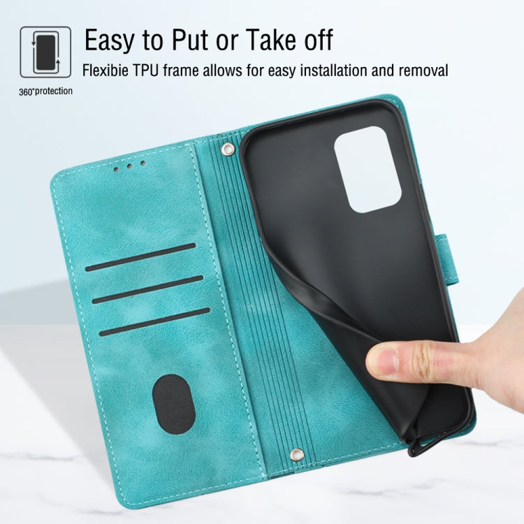 For Nokia C32 Skin-feel Embossed Leather Phone Case