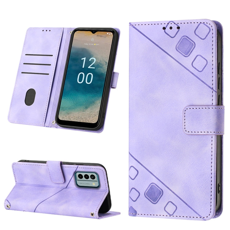 For Nokia G22 Skin-feel Embossed Leather Phone Case
