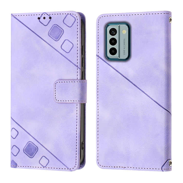 For Nokia G22 Skin-feel Embossed Leather Phone Case