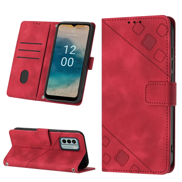 For Nokia G22 Skin-feel Embossed Leather Phone Case
