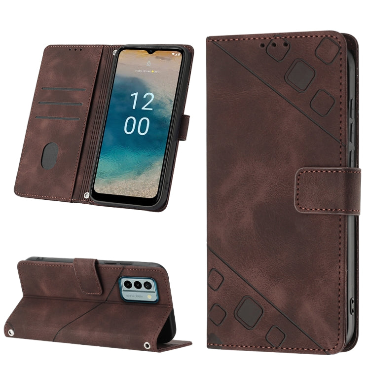 For Nokia G22 Skin-feel Embossed Leather Phone Case