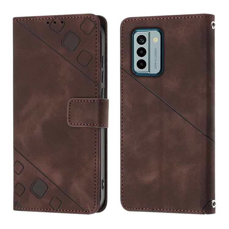 For Nokia G22 Skin-feel Embossed Leather Phone Case