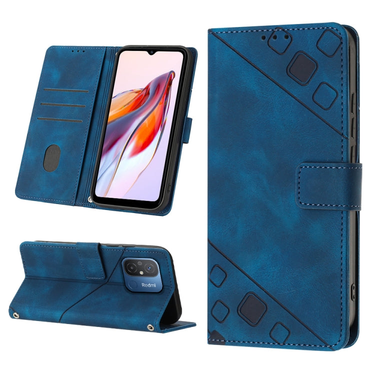 For Xiaomi Poco C55 / Redmi 12C / 11A Skin-feel Embossed Leather Phone Case