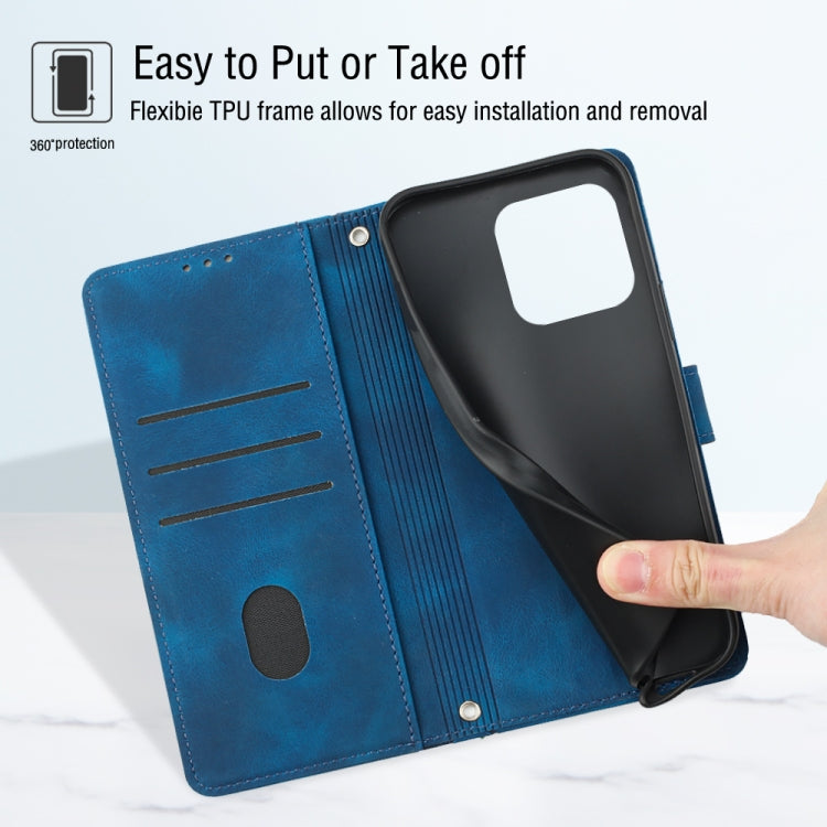 For Xiaomi Poco C55 / Redmi 12C / 11A Skin-feel Embossed Leather Phone Case