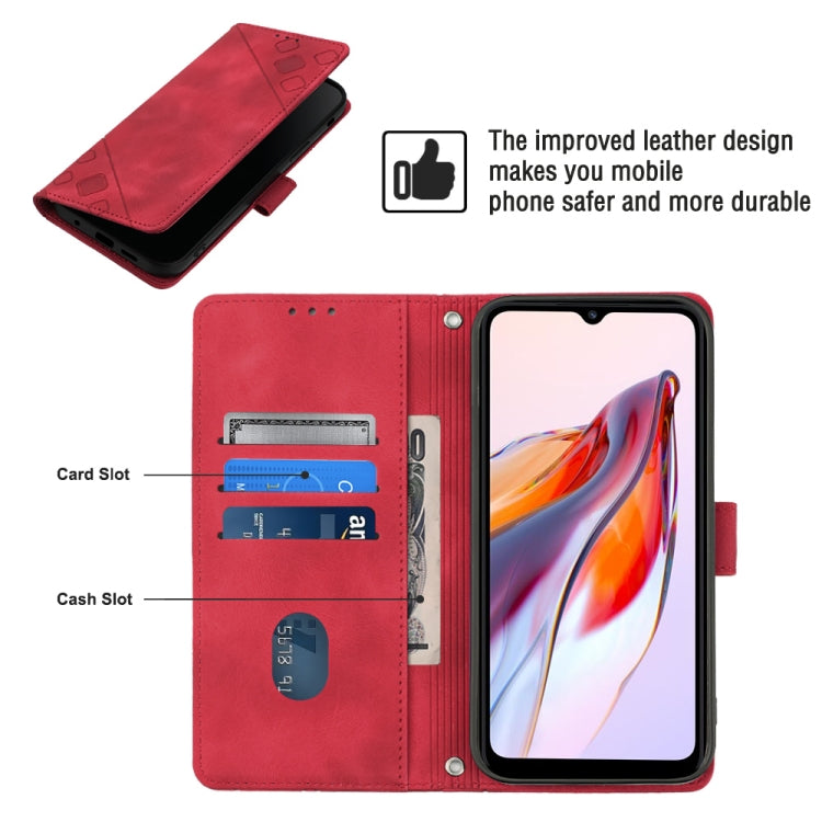For Xiaomi Poco C55 / Redmi 12C / 11A Skin-feel Embossed Leather Phone Case