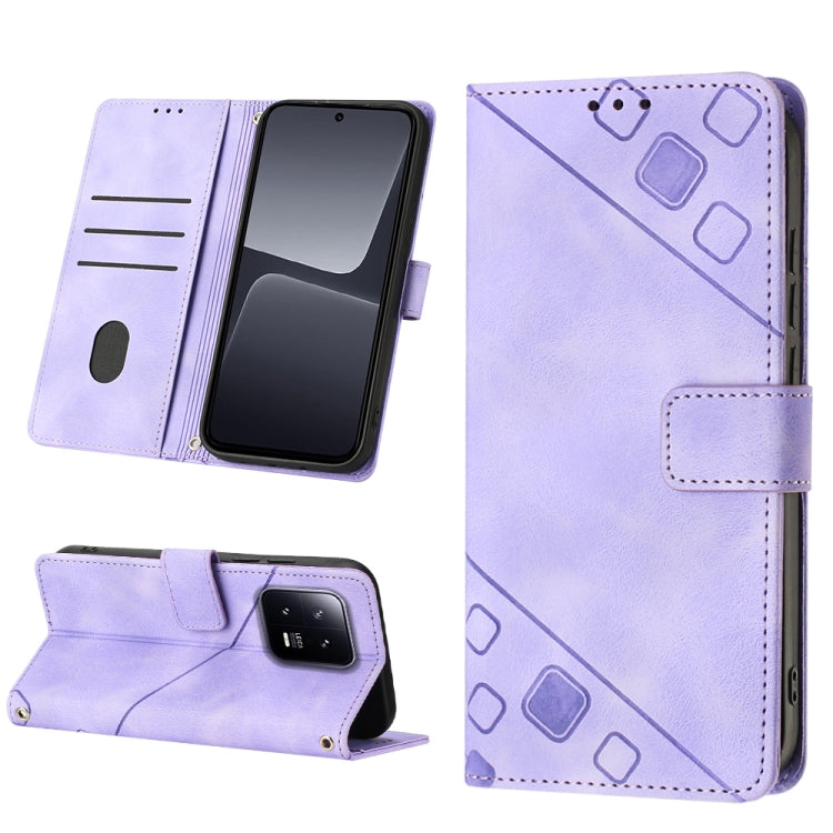 For Xiaomi 13 Skin-feel Embossed Leather Phone Case