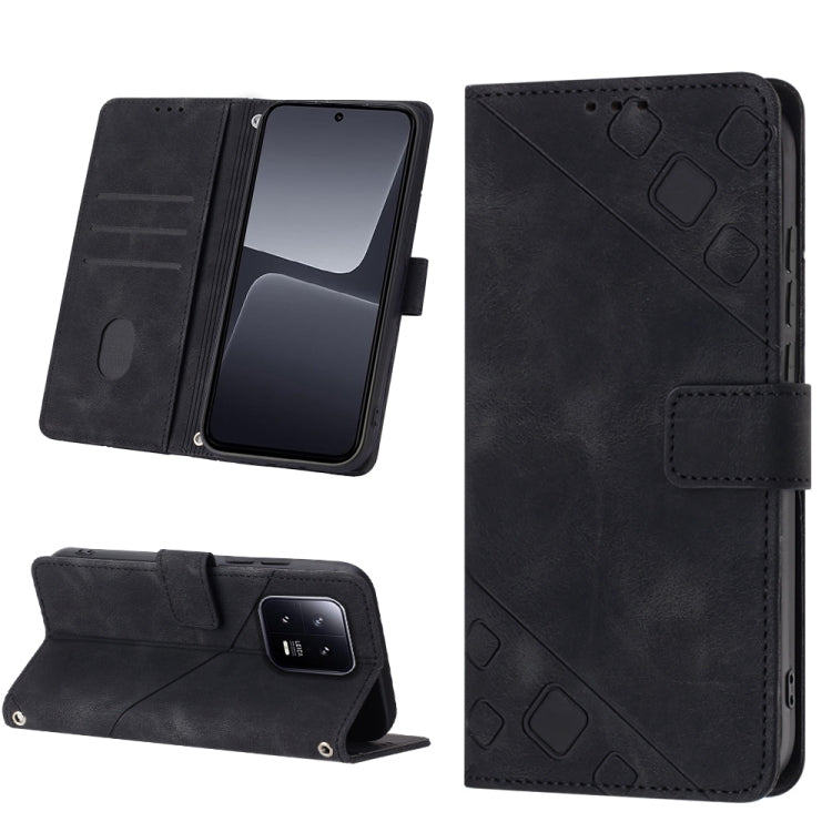 For Xiaomi 13 Skin-feel Embossed Leather Phone Case