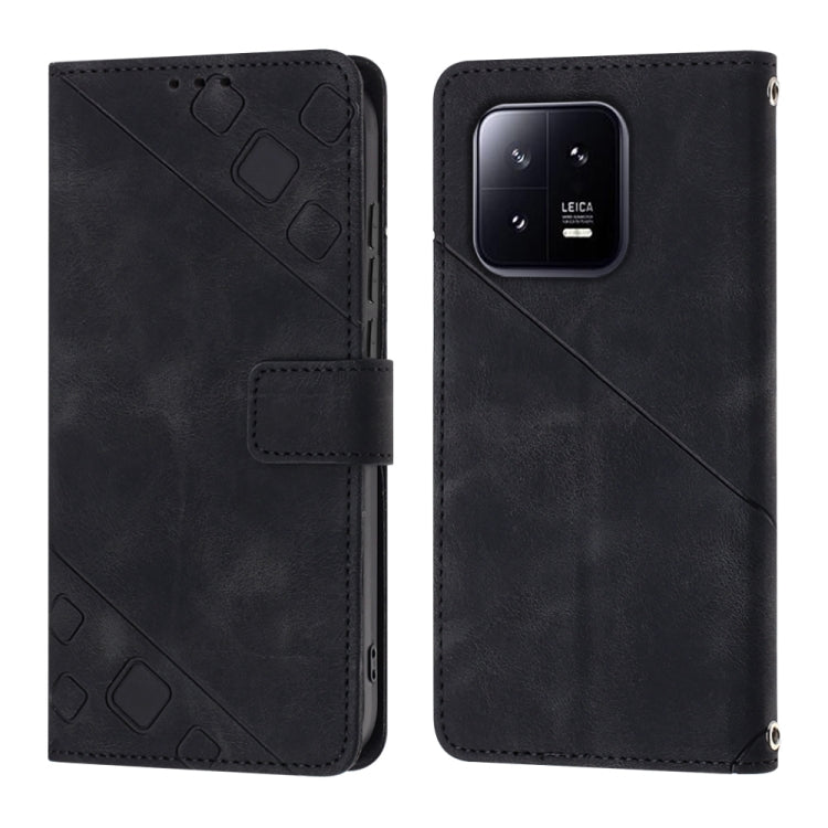 For Xiaomi 13 Pro Skin-feel Embossed Leather Phone Case