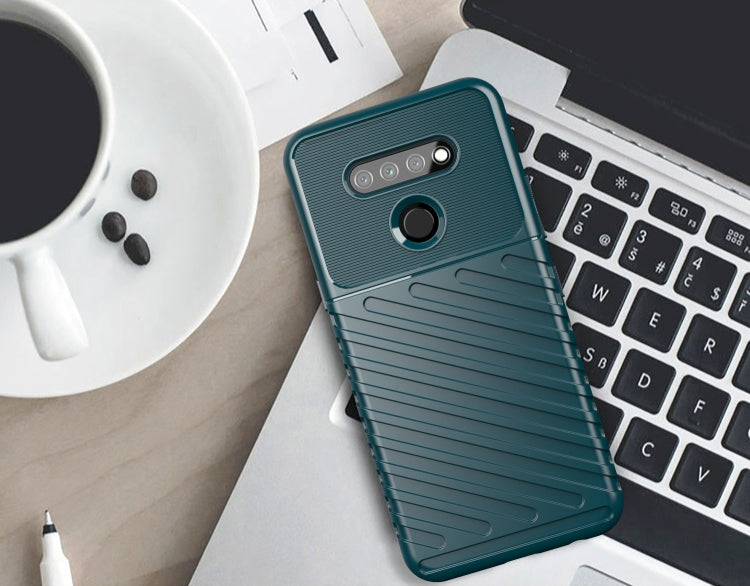 For LG Q51 Thunderbolt Shockproof TPU Protective Soft Case(Green)