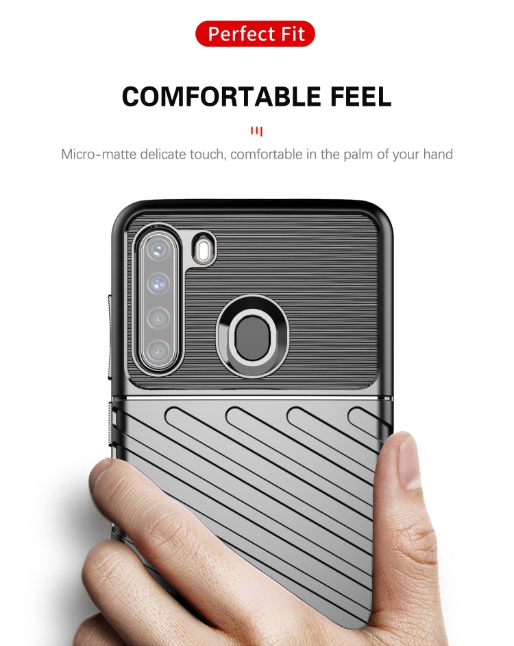 For Samsung Galaxy A21 (US Version) Thunderbolt Shockproof TPU Protective Soft Case(Black)