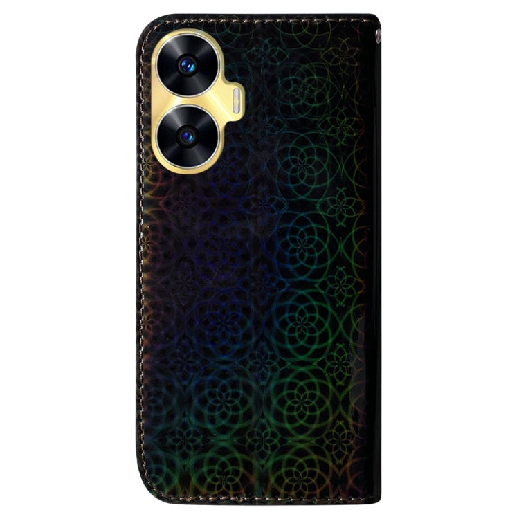 For Realme C55 Colorful Magnetic Buckle Leather Phone Case