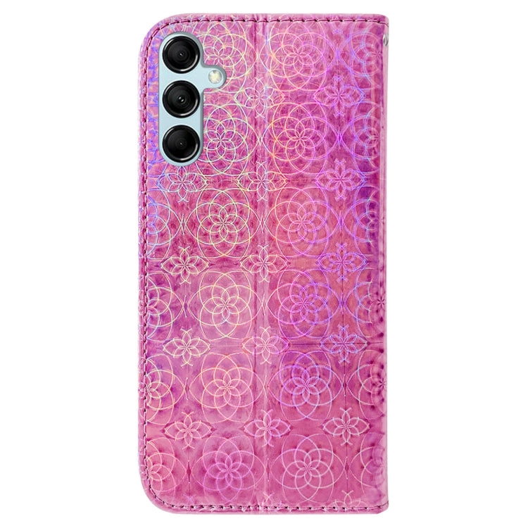 For Samsung Galaxy M14 Colorful Magnetic Buckle Leather Phone Case