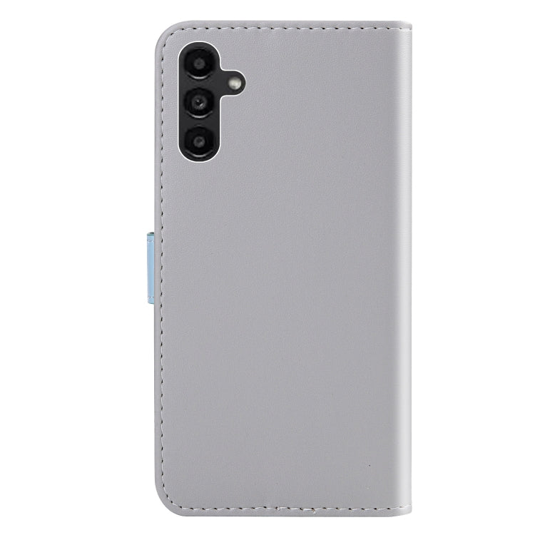 For Samsung Galaxy A34 5G Tricolor Stitching Flip Leather Phone Case