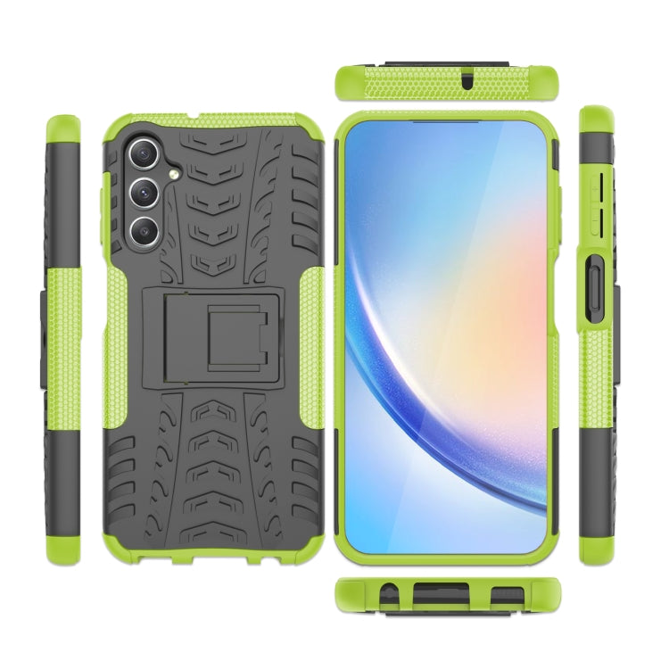 For Samsung Galaxy A24 4G Tire Texture TPU + PC Phone Case with Holder