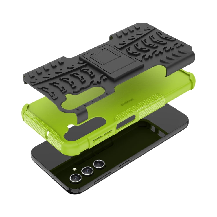 For Samsung Galaxy A24 4G Tire Texture TPU + PC Phone Case with Holder