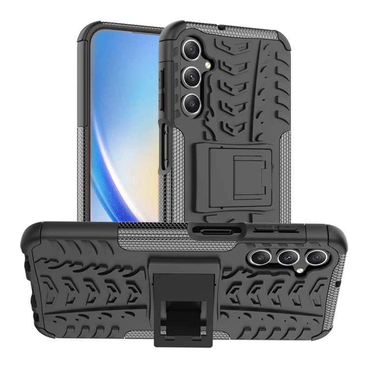 For Samsung Galaxy A24 4G Tire Texture TPU + PC Phone Case with Holder