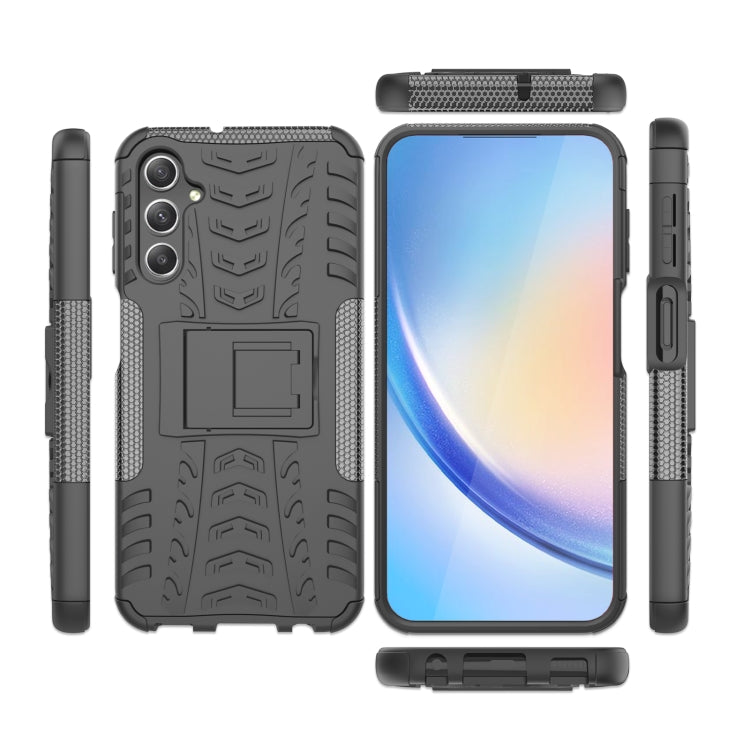 For Samsung Galaxy A24 4G Tire Texture TPU + PC Phone Case with Holder