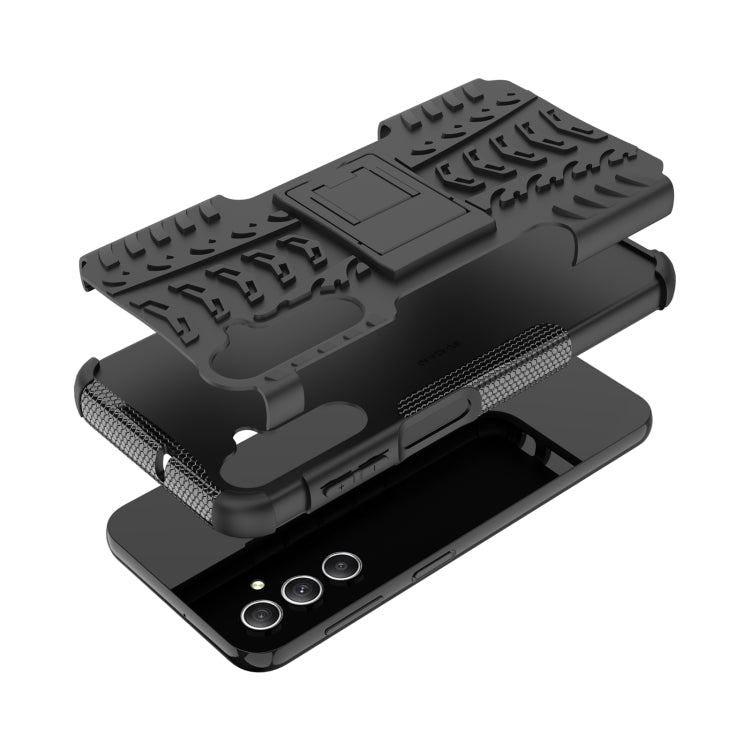 For Samsung Galaxy A24 4G Tire Texture TPU + PC Phone Case with Holder