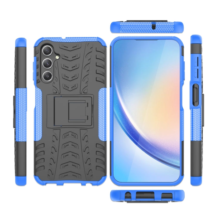 For Samsung Galaxy A24 4G Tire Texture TPU + PC Phone Case with Holder