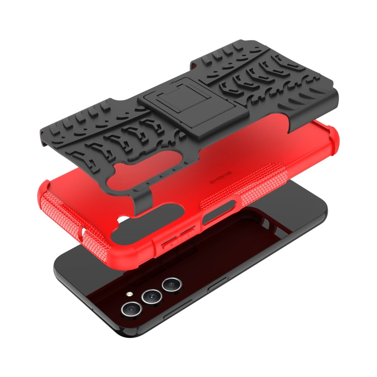 For Samsung Galaxy A24 4G Tire Texture TPU + PC Phone Case with Holder